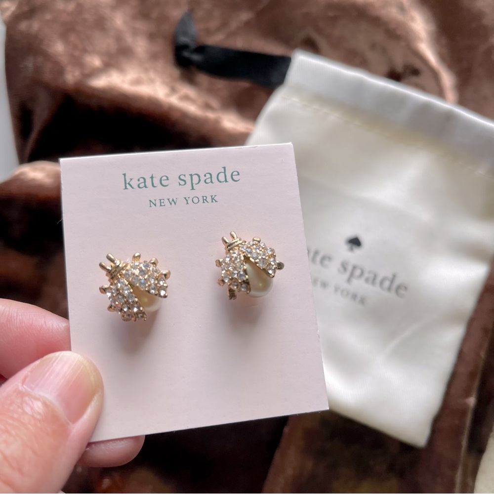 New Kate Spade lady bug studs
